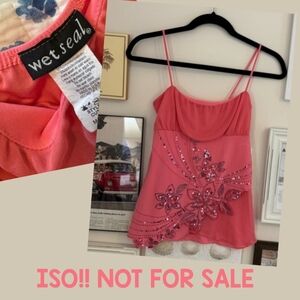 ISO ONLY - DO NOT BUY!! Wet Seal Coral Embellished Top